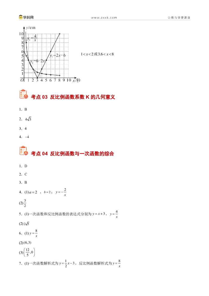 《专题13反比例函数及其应用(6考点41题)(答案版)_2026秋初中教辅合集_2027学科网&_2027好题汇编2026年中考数学真题分类汇编(全国通用)》第2页预览