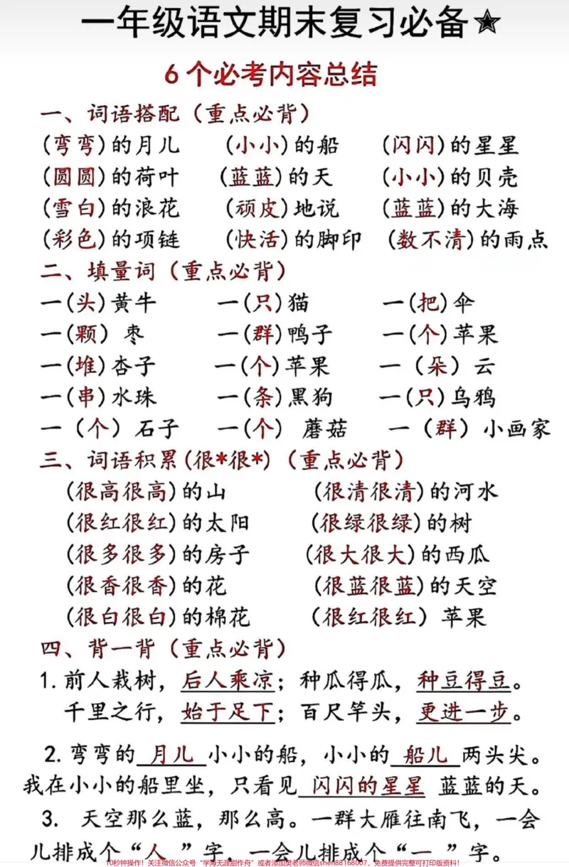 《#知识点总结#一年级重点知识归纳#一年级语文》第4页预览