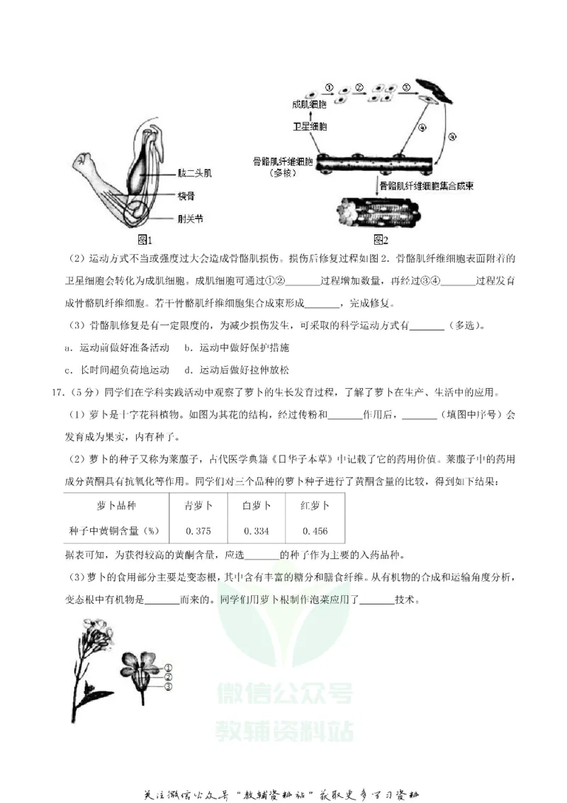 《2019北京市中考生物真题及答案_初高中资料库_初中资料库（转存避免链接过期失效）_初中生物》第4页预览