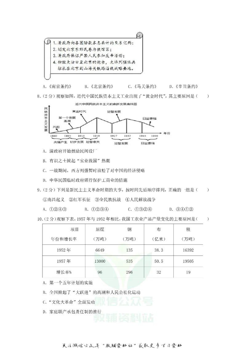 《2019云南曲靖中考历史真题及答案_初高中资料库_初中资料库（转存避免链接过期失效）_初中历史》第2页预览