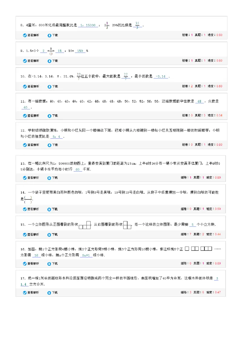《2015年福建省泉州市安溪县龙涓中心学校小升初数学模拟试卷_26春小学语数英道科各版本《课件+教案》_26春各版本数学《课件+教案》1-6年级下册_26春西师大版数学1-6年级下册教案课件PPT》第2页预览