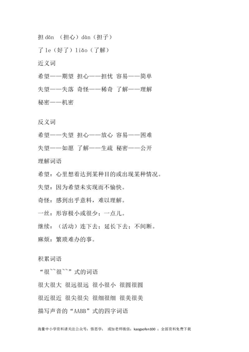 《部编版语文三年级下册：语文第17课《我变成了一棵树》主题总结和生字解读》第2页预览