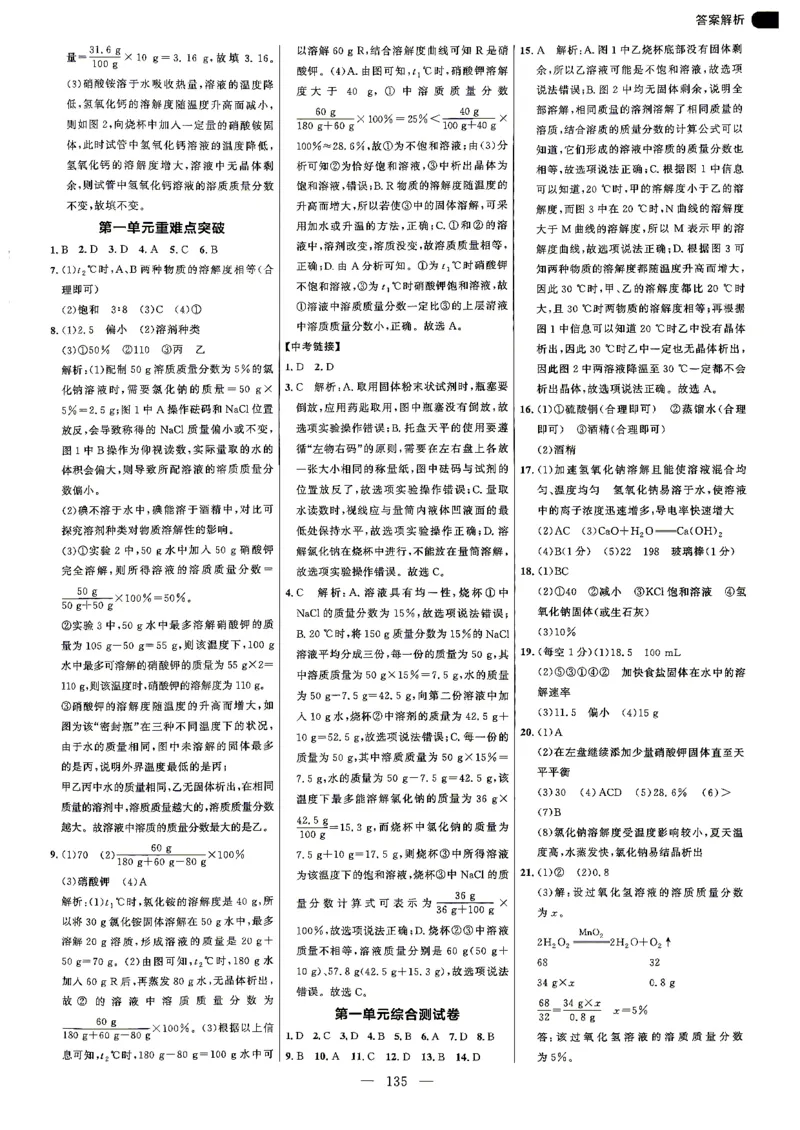 《26秋鲁教版五四制九年级全一册化学细解巧练答案解析_2026秋初中教辅合集_2027细解巧练_2027《细解巧练》9全化学（鲁教）》第4页预览