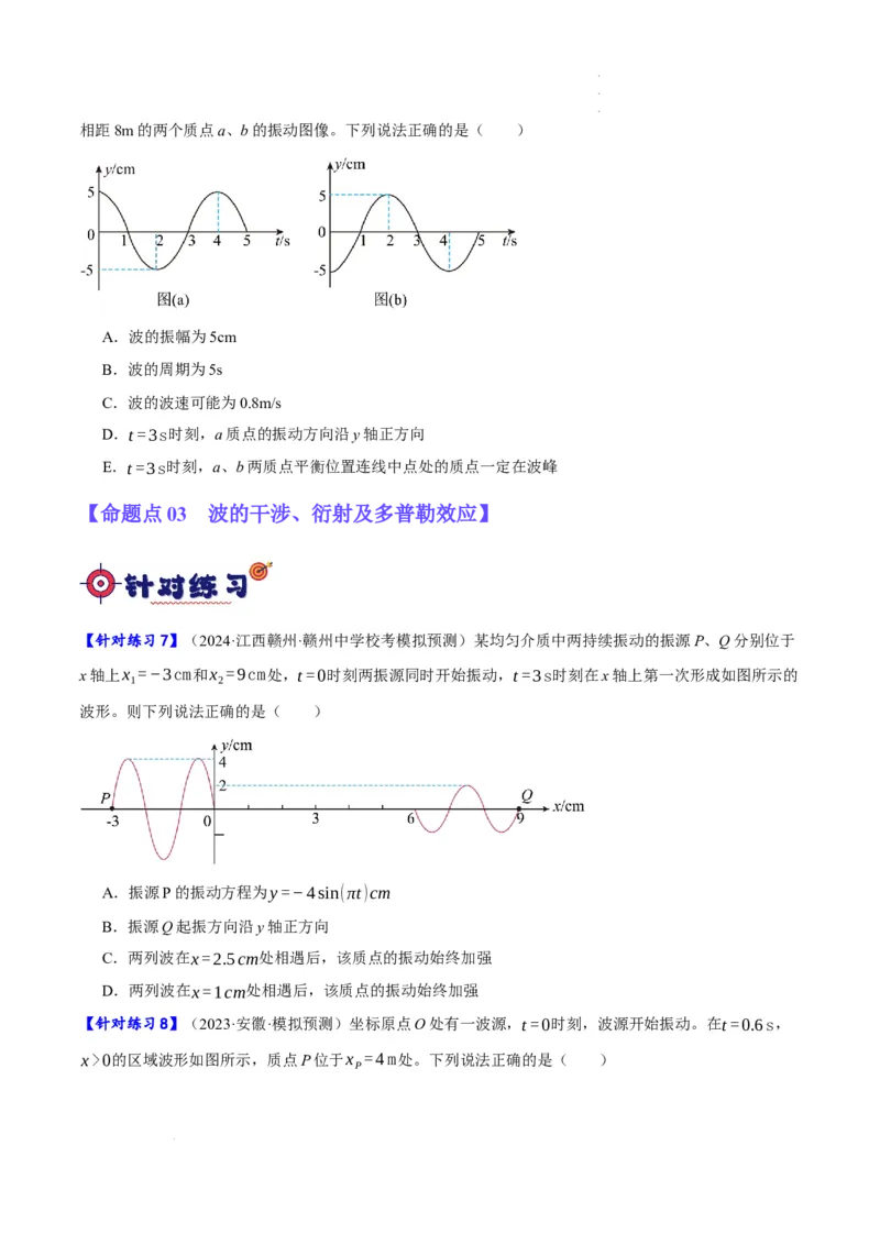 《专题11机械波及光的运用（分层练）（原卷版）(1)_2026版高中《二三轮复习+冲刺复习》》第4页预览