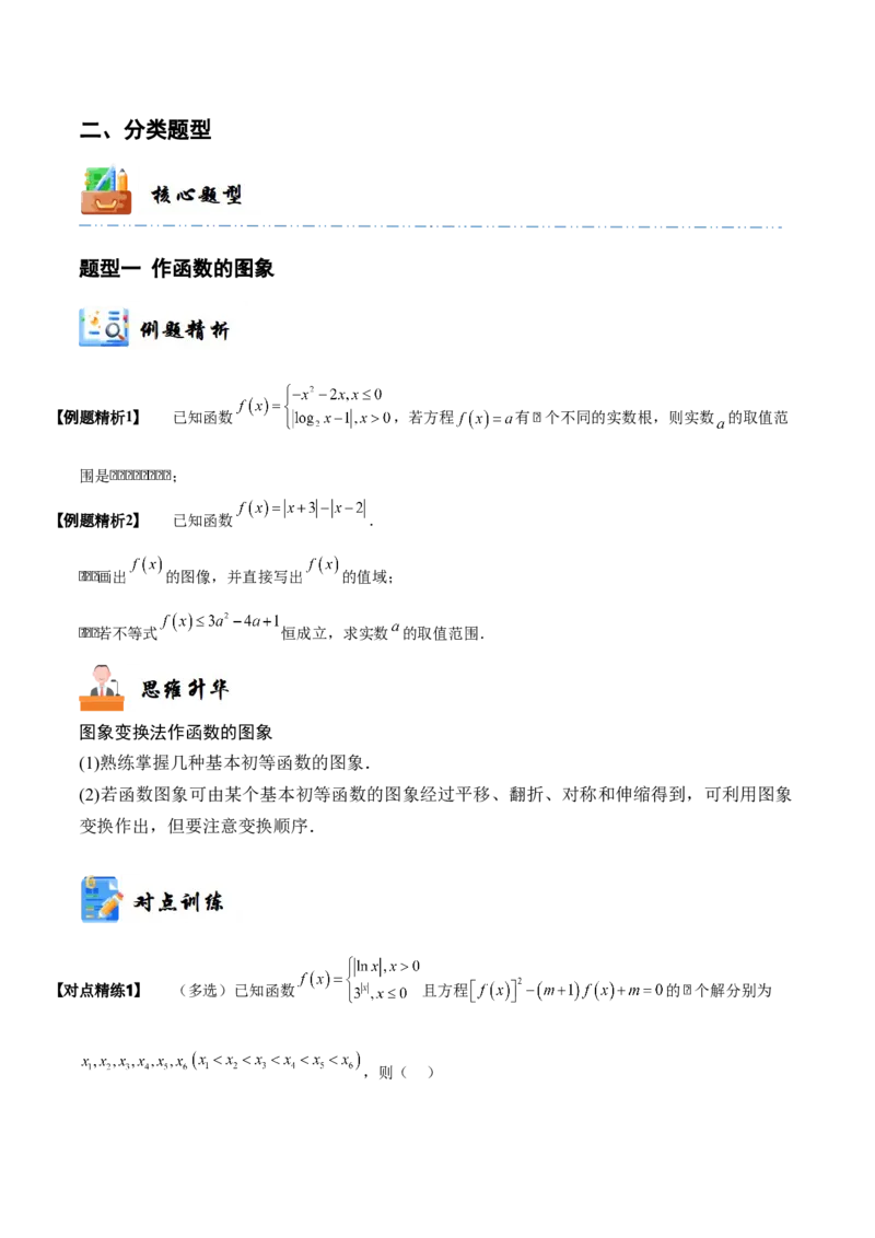 《2-8函数的图像(精讲精练）（原卷版）_数学_一轮复习_2024年_2024新高考数学大一轮高频考点与题型分类60份资料_资料》第4页预览