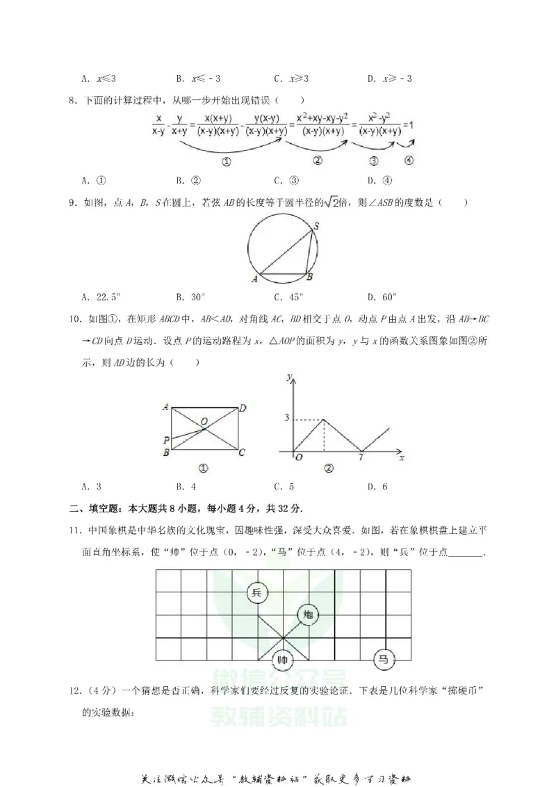 《2019甘肃省酒泉市中考数学试题及答案_初高中资料库_初中资料库（转存避免链接过期失效）_初中数学》第2页预览