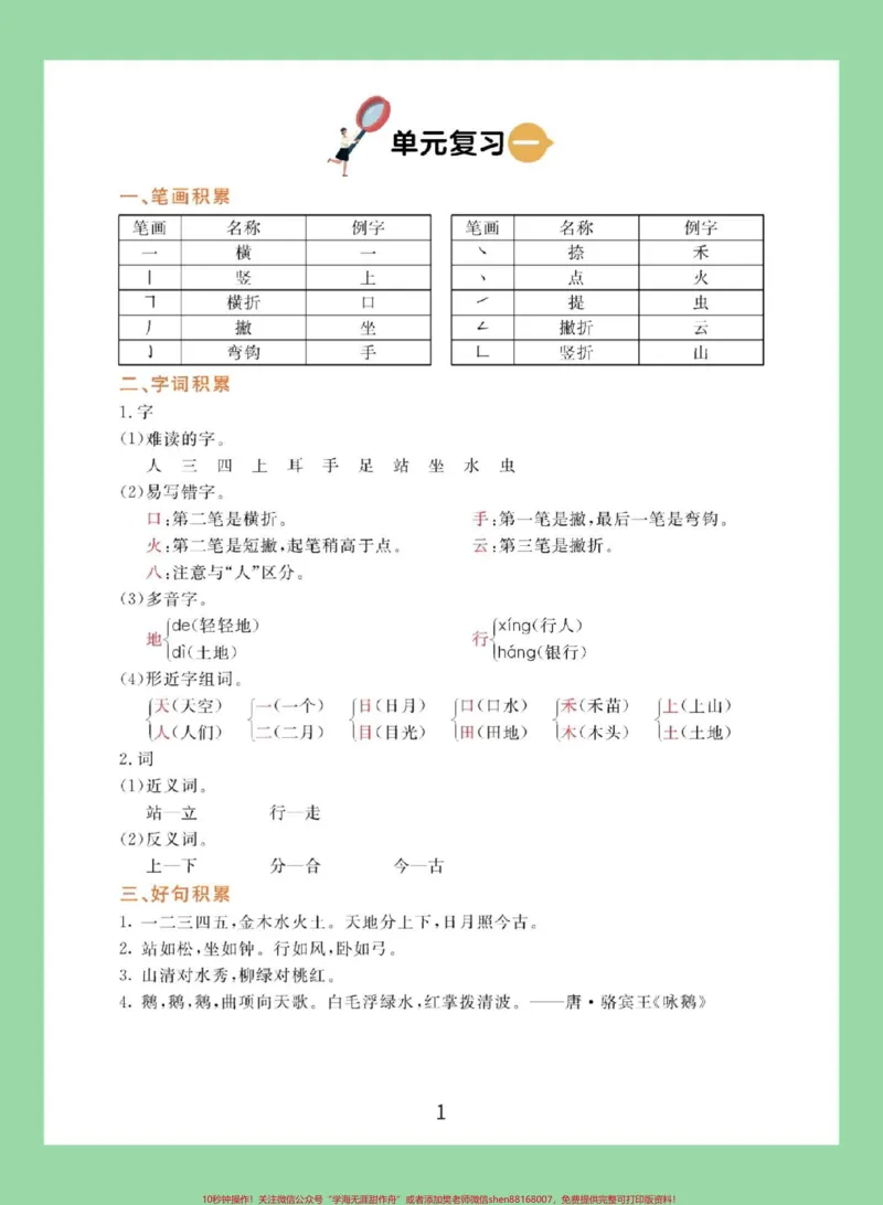 《#家长收藏孩子受益#必考考点#好好学习#一年级语文重点家长为孩子保存学习，不看亏大了》第2页预览