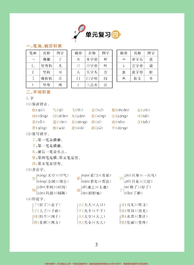 《#家长收藏孩子受益#必考考点#好好学习#一年级语文重点家长为孩子保存学习，不看亏大了》第4页预览