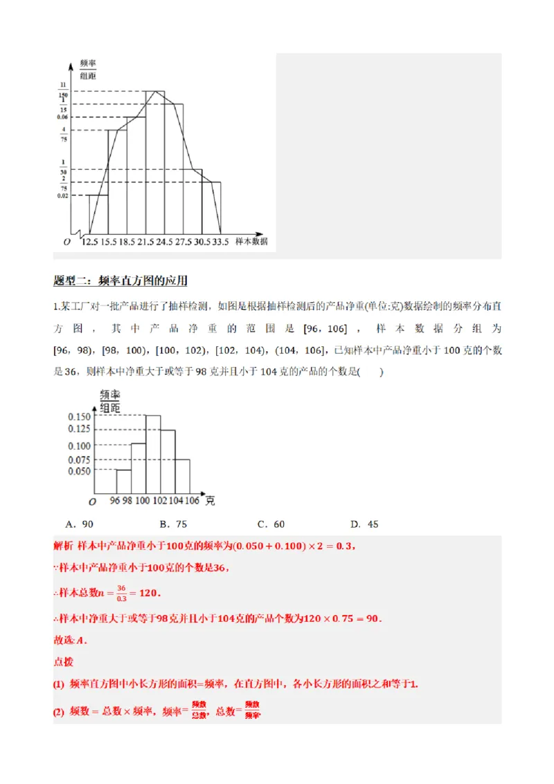 《9.3总体取值规律的估计（解析版）(1)_2026版高中《二三轮复习+冲刺复习》_统计PDF_单独的原卷+解析版》第8页预览