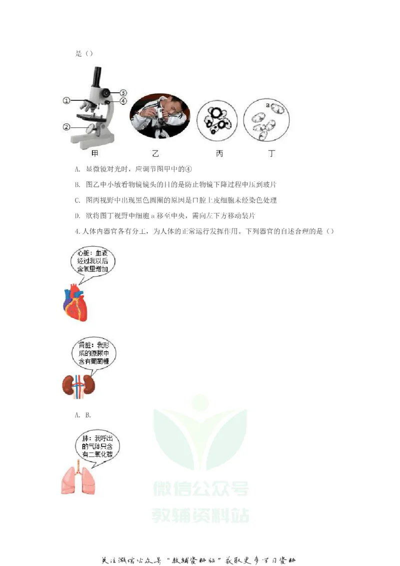 《2019浙江省绍兴市中考生物真题及答案_初高中资料库_初中资料库（转存避免链接过期失效）_初中地理》第2页预览