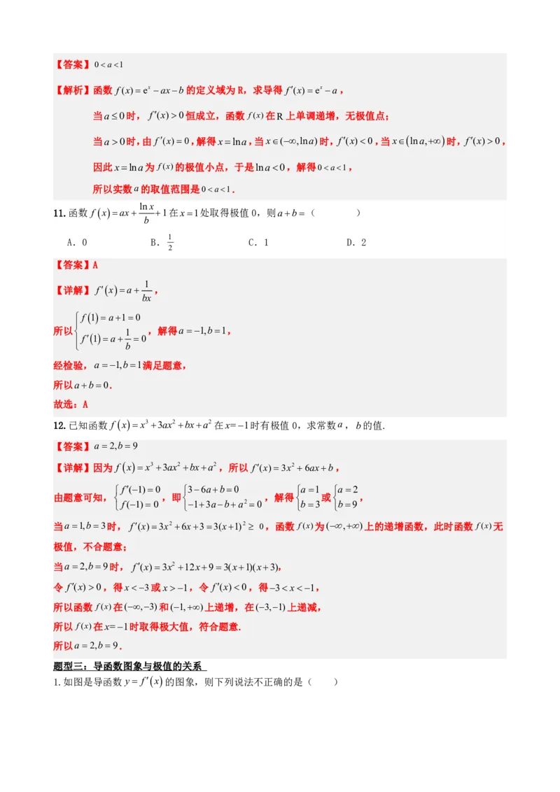 《5.4函数的极值与最值（解析）(1)_2026版高中《二三轮复习+冲刺复习》_导数知识点+题型分类_单独的原卷版+解析版》第10页预览