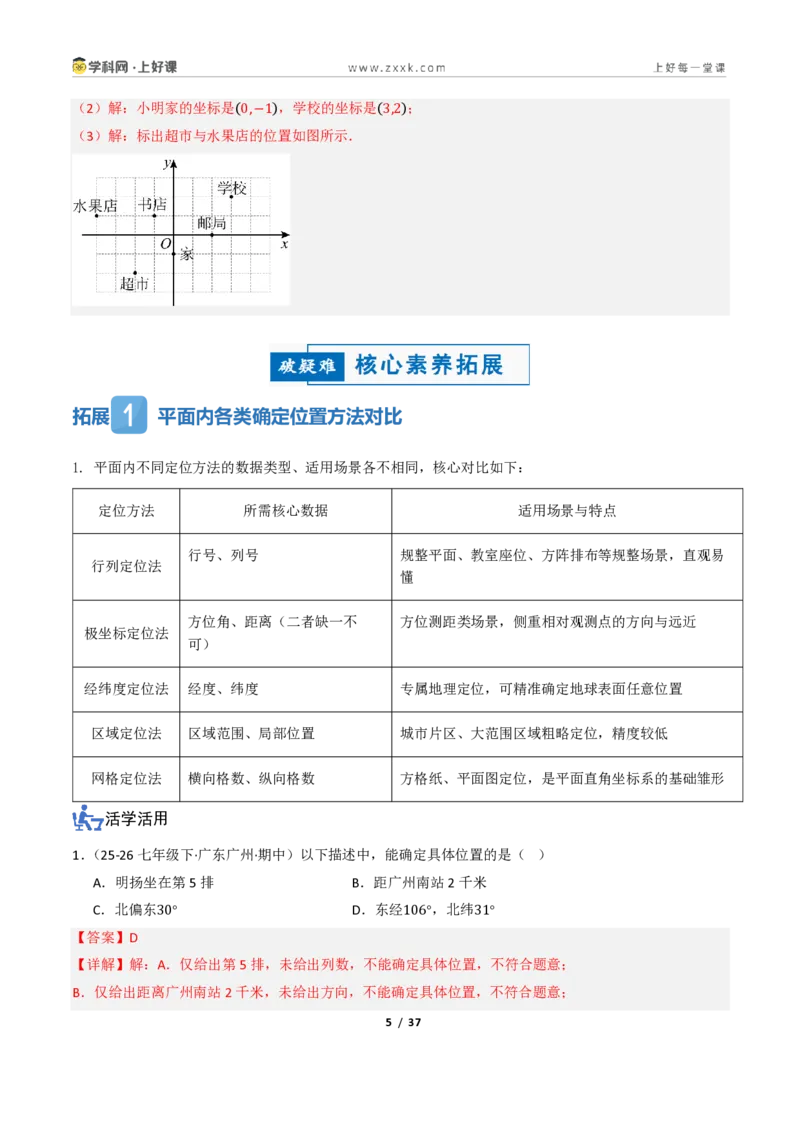 《4.2用方向和距离确定物体的位置（讲义）（解析版）_2026秋初中教辅合集_2027学科网&_2027新《8上数学•同步备课资料合集》（新教材浙教）》第5页预览