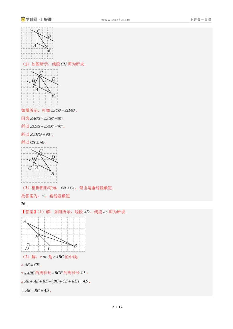 《专题01与三角形有关的线段（专项训练）（答案版）_2026秋初中教辅合集_2027学科网&_2027新《8上数学•同步备课资料合集》（新教材人教）_2027新《8上数学•专项训练》（新教材人教）》第5页预览