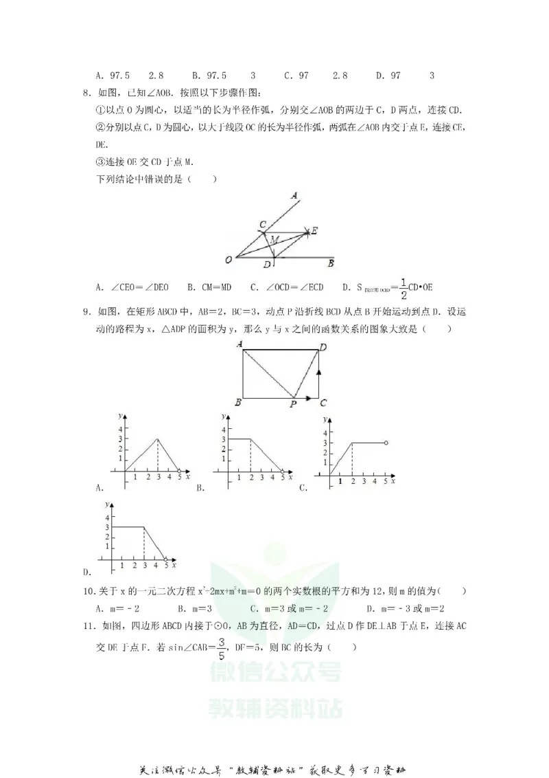 《2019山东省潍坊市中考数学真题及答案_初高中资料库_初中资料库（转存避免链接过期失效）_初中数学》第2页预览