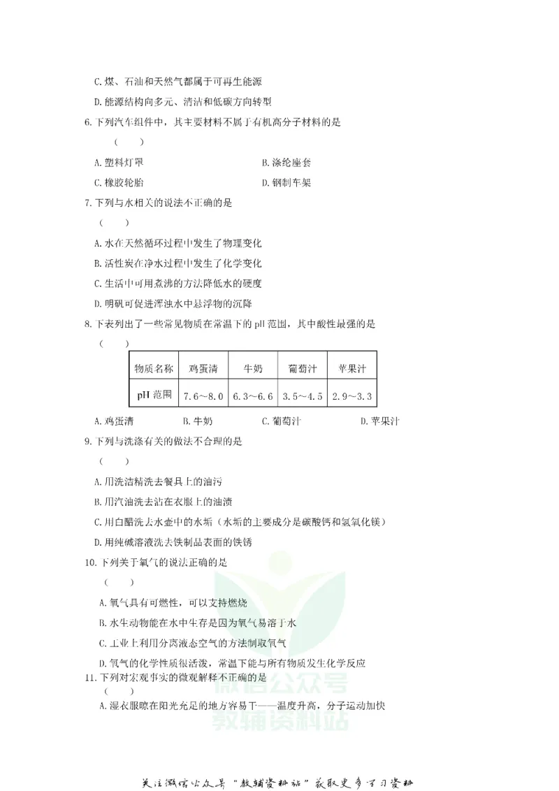 《2019山东省青岛市中考化学真题及答案_初高中资料库_初中资料库（转存避免链接过期失效）_初中化学》第2页预览