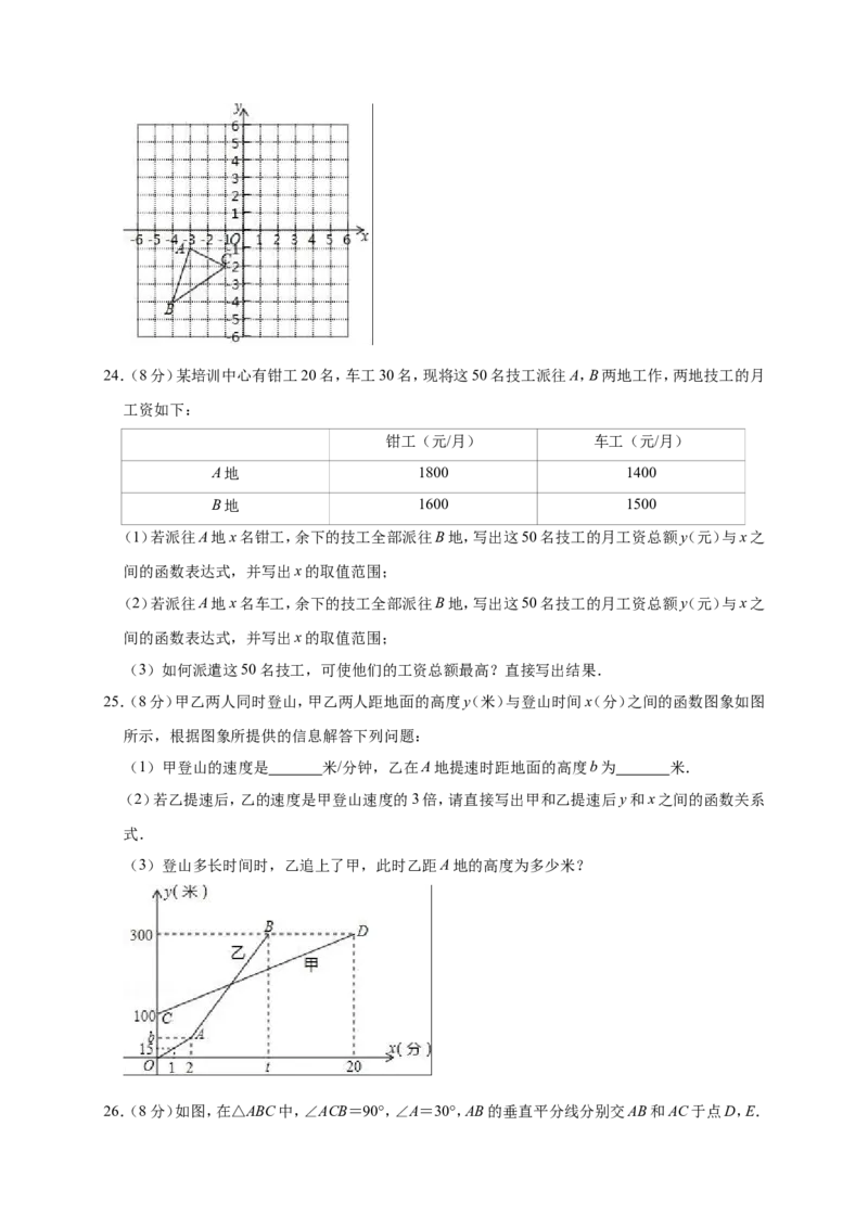 《2019-2020学年山东省济南市历城区八年级（上）期末数学试卷（解析版）_初中全科知识点总结和试卷_赠送习题试卷_初中3年学习辅助资料_1、初中学习资料_4-2、数学_北师大版》第5页预览