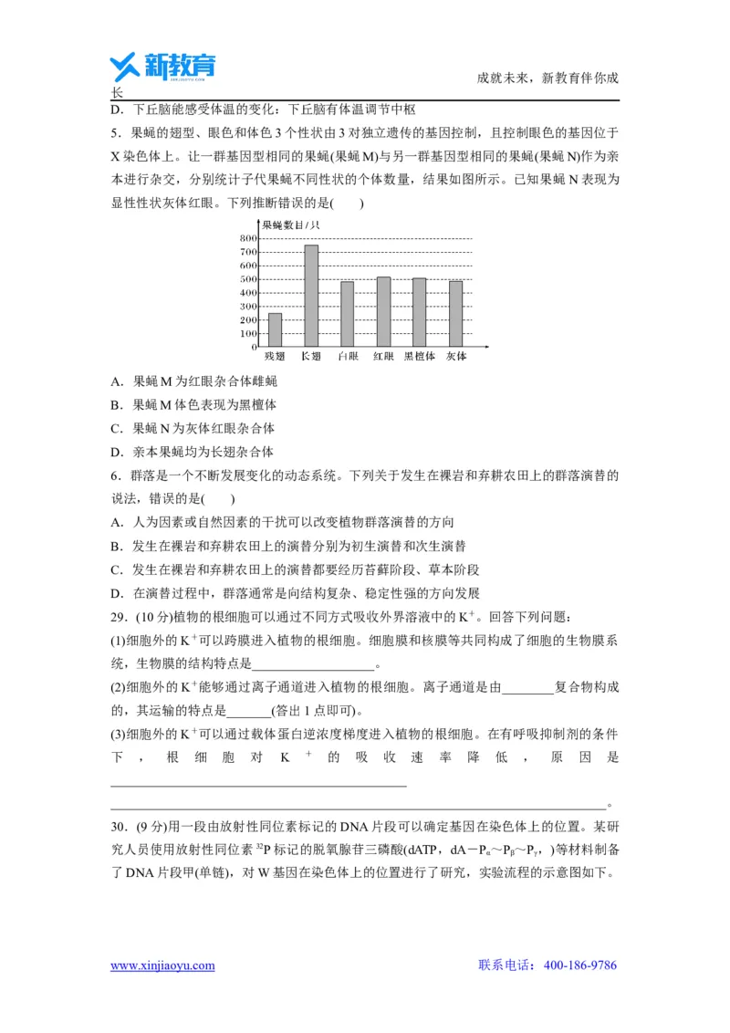 《_生物2021年高考真题——全国甲卷（精校版）(1)_2026版高中《二三轮复习+冲刺复习》_2021-2025生物高考题_2021生物高考题_学生》第2页预览
