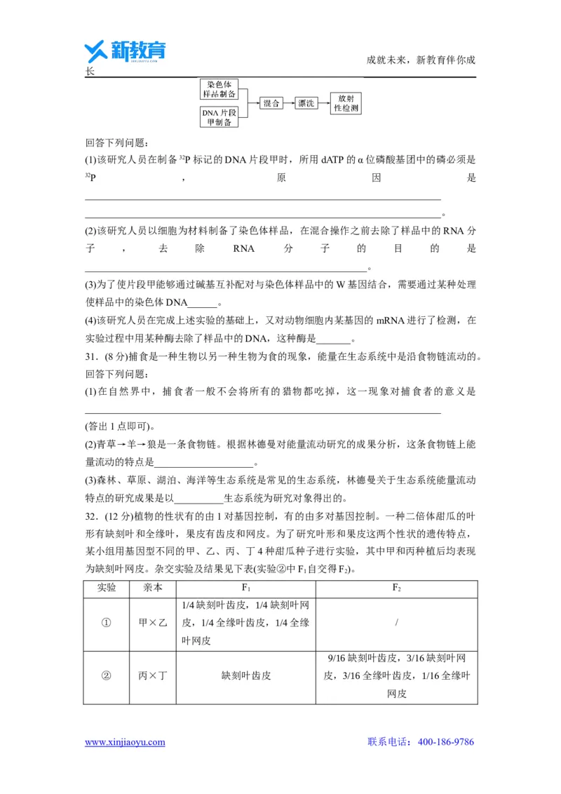 《_生物2021年高考真题——全国甲卷（精校版）(1)_2026版高中《二三轮复习+冲刺复习》_2021-2025生物高考题_2021生物高考题_学生》第3页预览