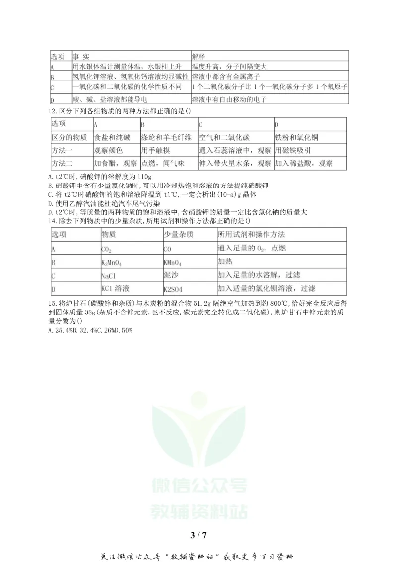 《2019黑龙江省哈尔滨中考化学真题试卷及答案_初高中资料库_初中资料库（转存避免链接过期失效）_初中化学》第3页预览