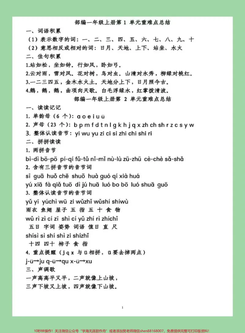 《#家长收藏孩子受益#一年级语文#重点#好好学习家长为孩子保存下来晨读》第2页预览