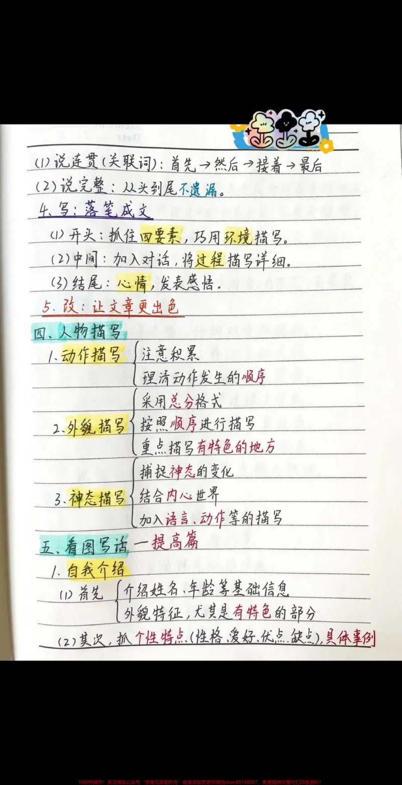 《一二年级不会写看图写话，脑袋一片空白的孩子，快试试五感法写作文，掌握五感写作技巧，作文质量不用愁#每天学习一点点#一升二#每天学习一点点#二年级#看图说话》第2页预览