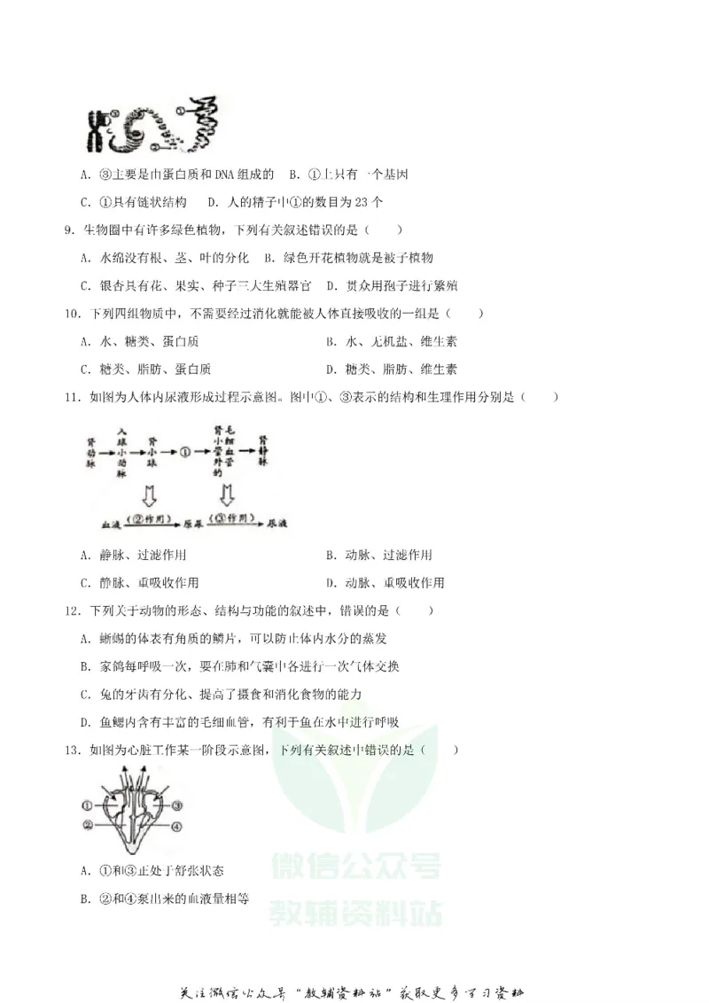 《2019湖南省邵阳市中考生物真题及答案_初高中资料库_初中资料库（转存避免链接过期失效）_初中生物》第2页预览