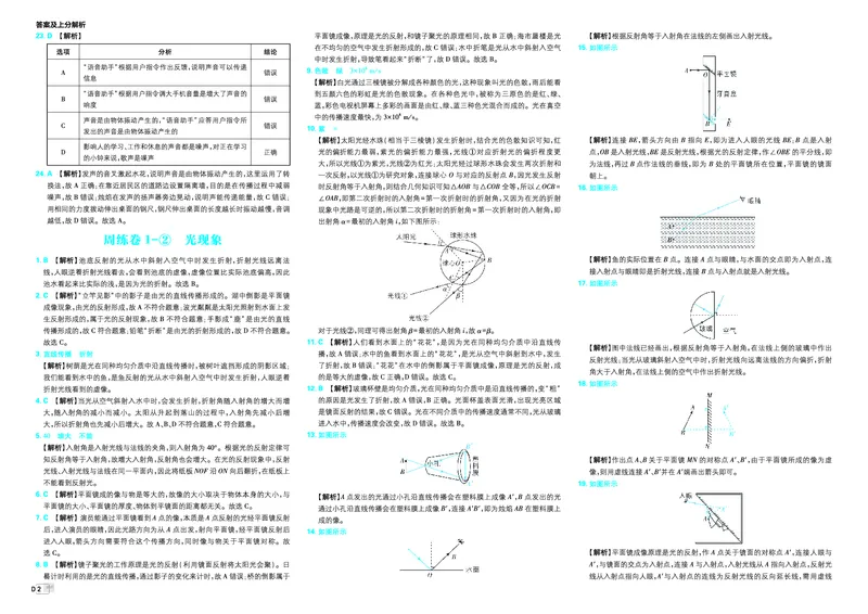 《2、答案及上分解析_2026秋初中教辅合集_2026秋必刷题_2027《初中必刷题•中考真题分类周周练》物理》第4页预览