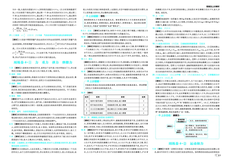 《2、答案及上分解析_2026秋初中教辅合集_2026秋必刷题_2027《初中必刷题•中考真题分类周周练》物理》第9页预览