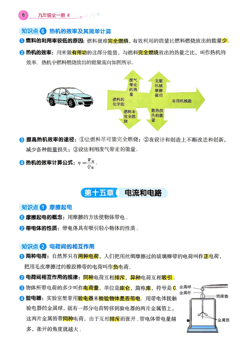 《26秋人教版物理九年级全一册高分突破知识读本_2026秋初中教辅合集_2027《广东中考•高分突破》9全物理（人教广东专版）》第10页预览