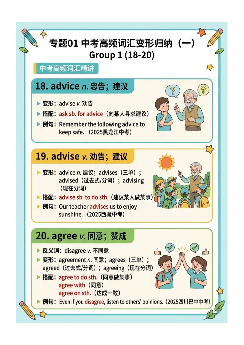 《专题01中考高频词汇变形归纳（图文版知识清单）_2026秋初中教辅合集_2027学科网&_2027《中考英语•高频易错知识清单》图文版》第5页预览
