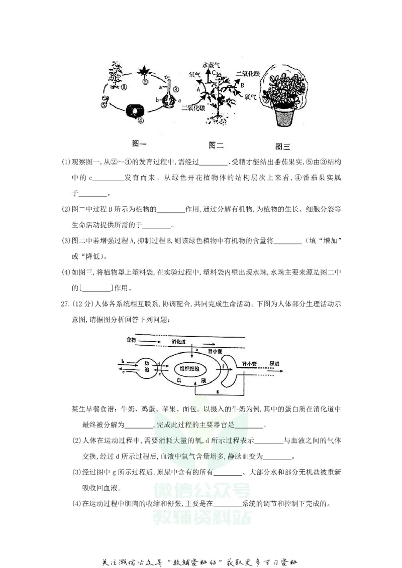 《2019甘肃省兰州市中考生物试题及答案_初高中资料库_初中资料库（转存避免链接过期失效）_初中生物》第5页预览