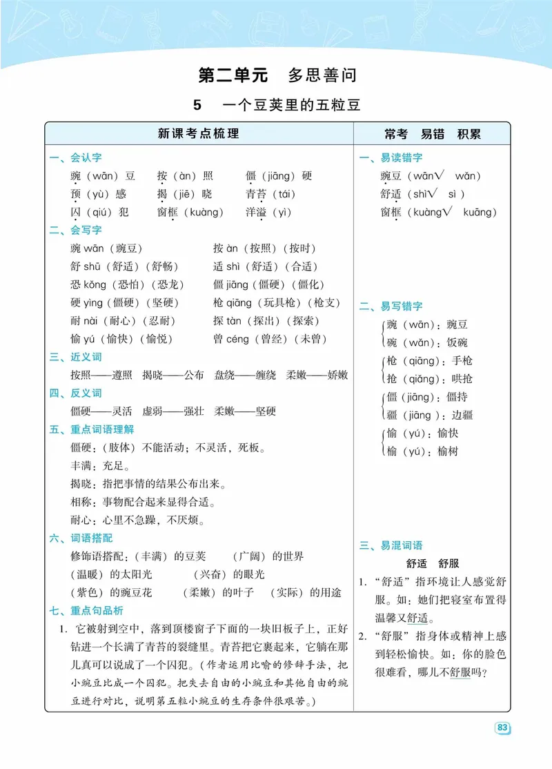 《名师划重点每课考点梳理·语文·4年级上_4年级上册同步教辅_4上-语文_四上语文核心考点》第7页预览