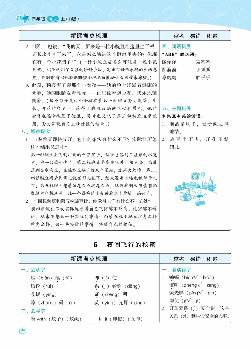 《名师划重点每课考点梳理·语文·4年级上_4年级上册同步教辅_4上-语文_四上语文核心考点》第8页预览