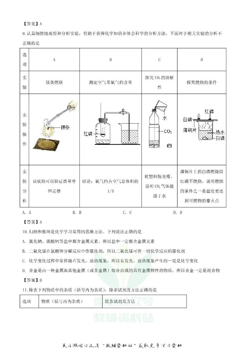 《2020宁夏吴忠中考化学真题及答案_初高中资料库_初中资料库（转存避免链接过期失效）_初中化学》第3页预览