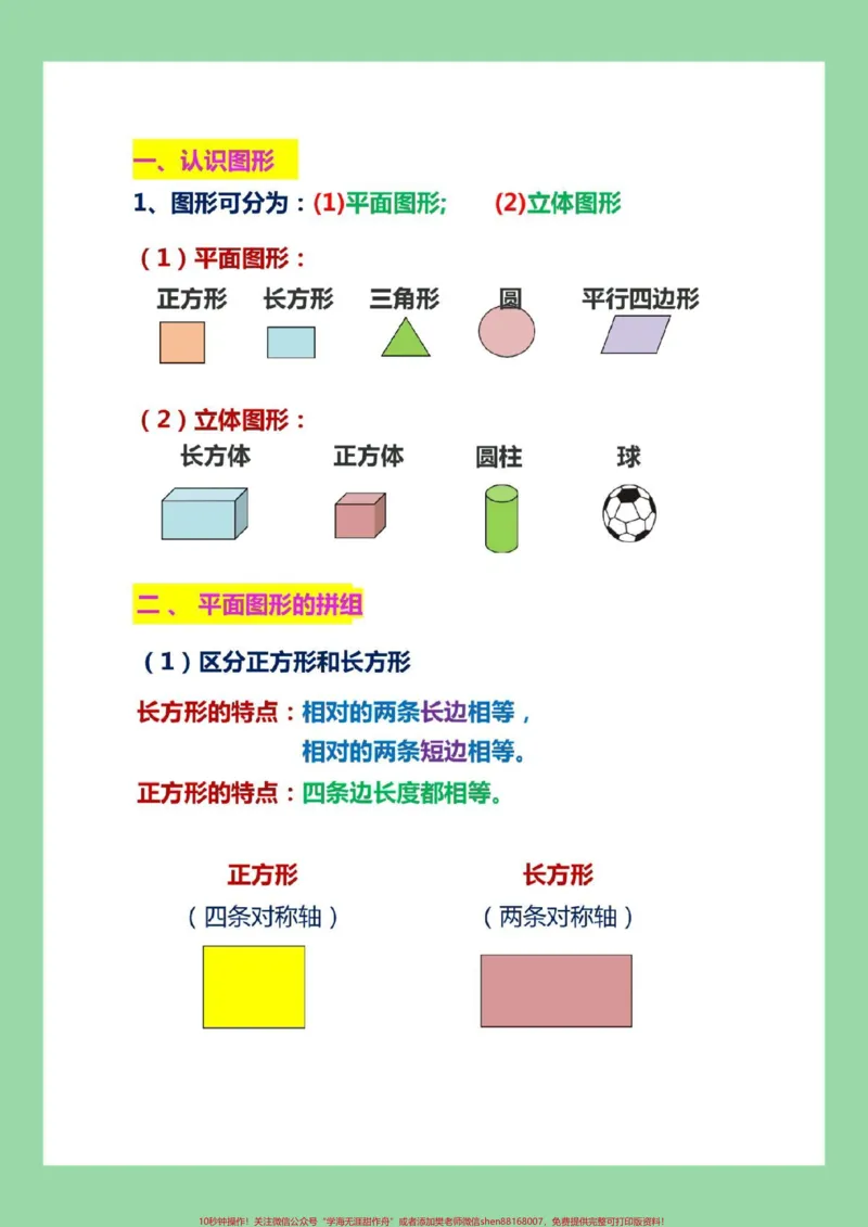 《#家长收藏孩子受益#必考考点#一年级数学一年级数学重点知识归纳，家长为孩子保存学习。巩固基础。》第2页预览