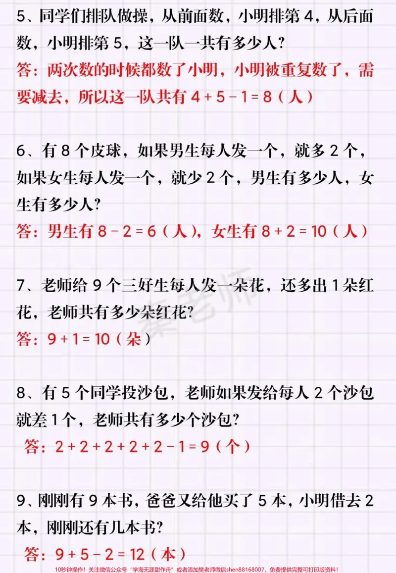《一年级上册数学思维训练50道。#一年级数学#思维训练附加题#奥数题#必考考点期中期末必考题易错题重点题#知识推荐官@qunju888.com小助手@qunju888.com创作者中心@qunju888.com热点宝》第2页预览