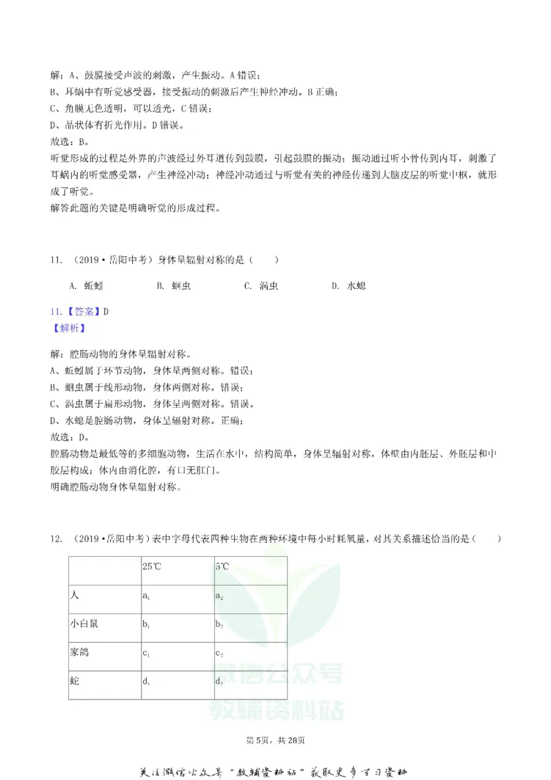 《2019湖南省岳阳市中考生物真题及答案_初高中资料库_初中资料库（转存避免链接过期失效）_初中生物》第5页预览