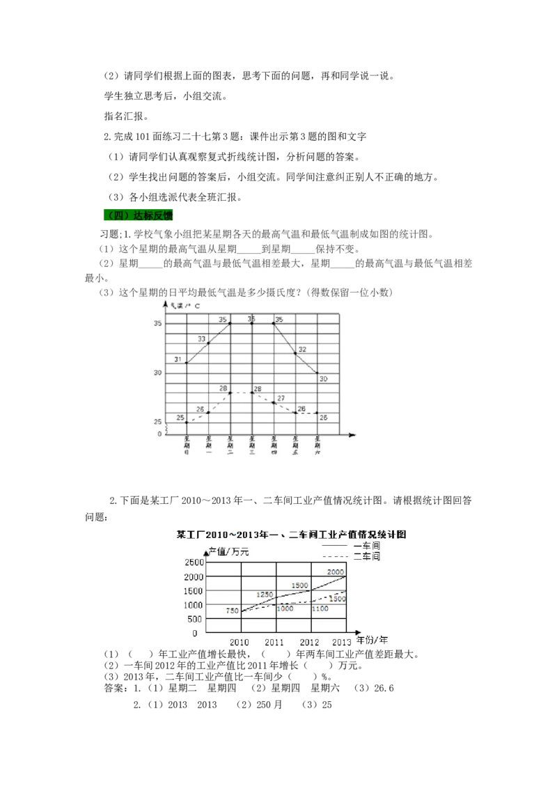 《6.2复式折线统计图_26春小学语数英道科各版本《课件+教案》_26春各版本数学《课件+教案》1-6年级下册_26春西师大版数学1-6年级下册教案课件PPT_西师大版数学五年级下册教案课件（26春）》第4页预览