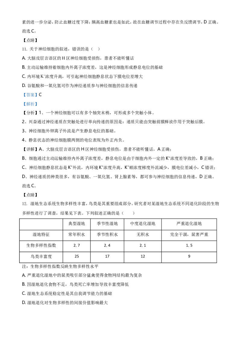 《2021年河北高考生物试卷（新高考）（解析版）(1)_高考一二三轮复习_生物_2027年高考生物专项_2008年-2026年生物高考真题-G427_2021年高考_2021年新高考河北生物_A4Word版》第8页预览