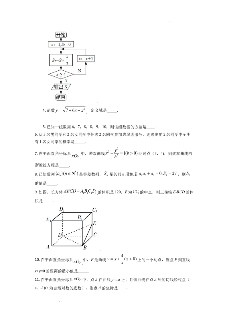 《2019年江苏省高考数学试卷（原卷版）_初高中资料库_高中资料库（转存避免链接过期失效）_高中数学》第2页预览