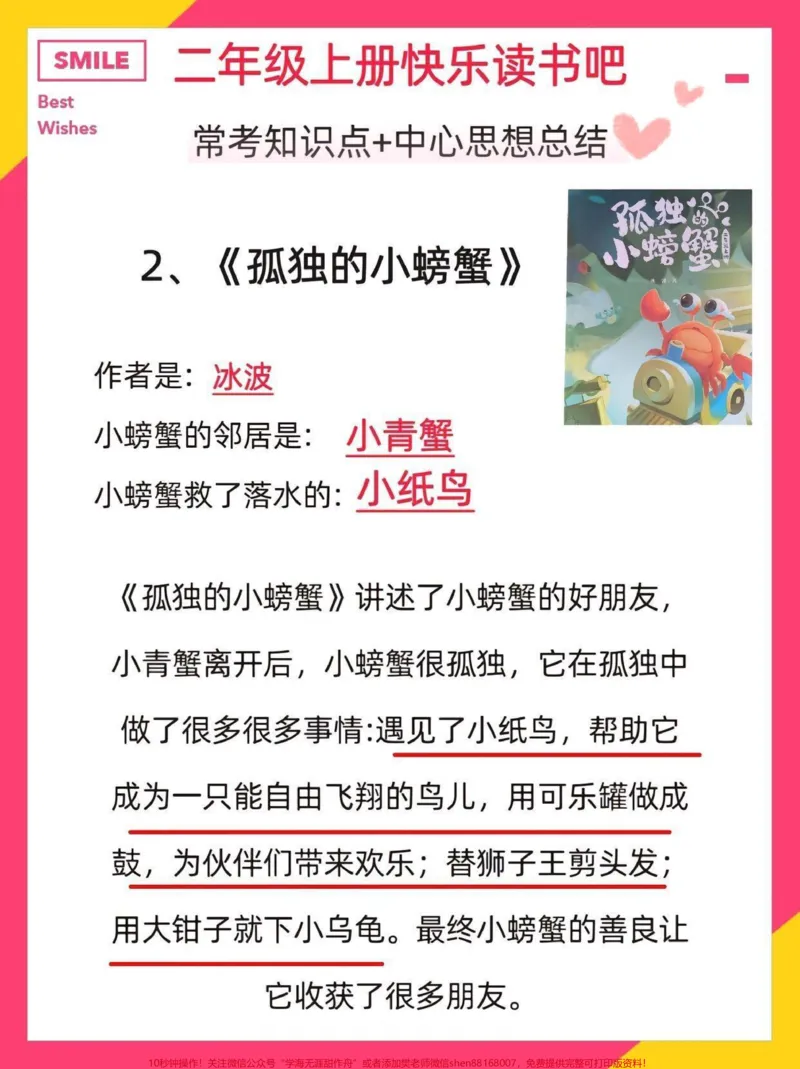 《一升二快乐读书吧中心思想总结。#每天学习一点点#语文#课外阅读#暑假#知识点总结》第3页预览