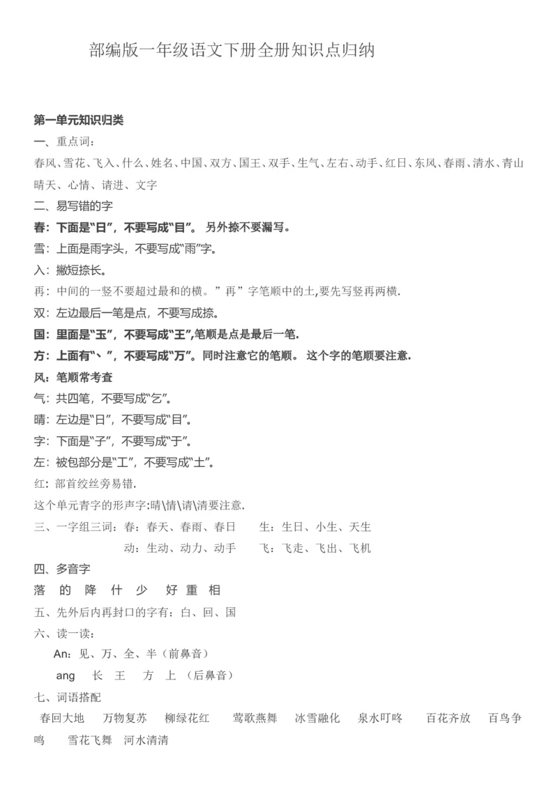 《知识点全归纳》第1页预览