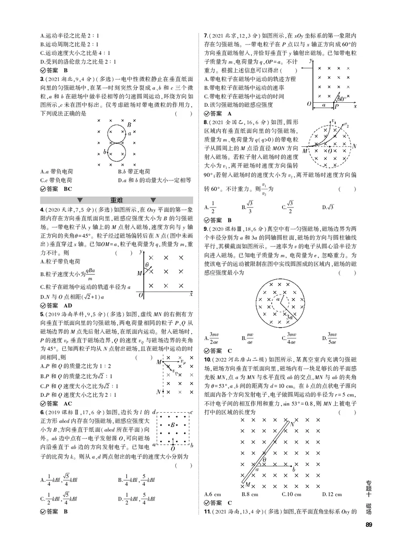 《1_专题十磁场_2023版教学资源包_2023版新高考新教材版选考总复习物理5·3B版_10_专题十　磁场_3_专题电子书》第3页预览