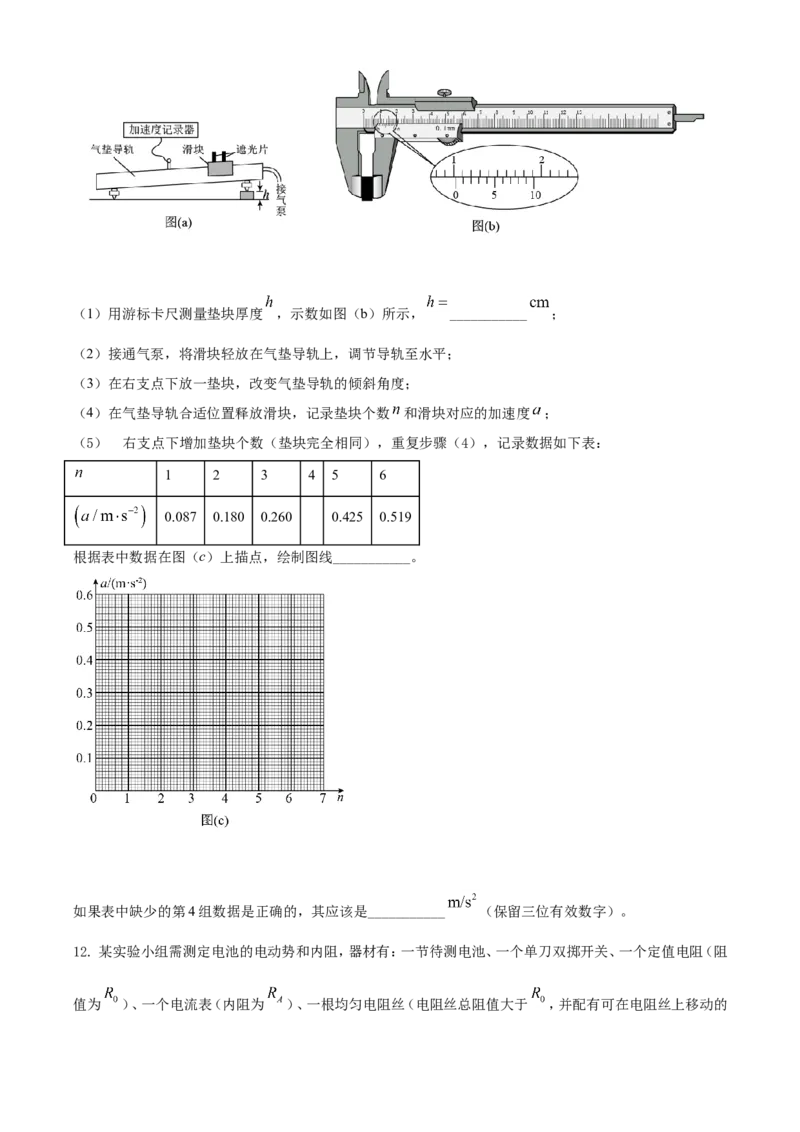《2021年湖南省普通高中学业水平选择性考试(湖南卷)(原卷版)_高考一二三轮复习_物理_2026年-物理高考专项复习_2008年-2025年物理高考真题_2021年高考_2021年新高考湖南物理_A4Word版》第6页预览
