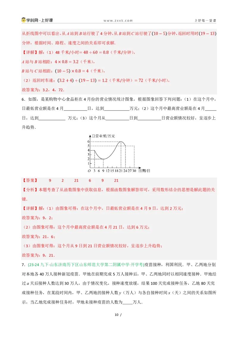 《5.2认识函数（第2课时函数图象）（7大基础题型+3大巩固提升）（题型专练）数学浙教版2024八年级上册（原卷版）_2026秋初中教辅合集_2027学科网&》第10页预览