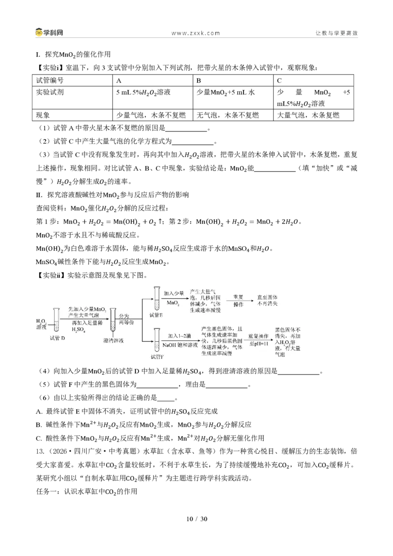 《专题15科学探究题（1年汇编）（全国通用01期）（原卷版）_2026秋初中教辅合集_2027学科网&_2027新好题汇编_2027好题汇编2026年中考化学真题分类汇编（化学）（全国通用）》第10页预览