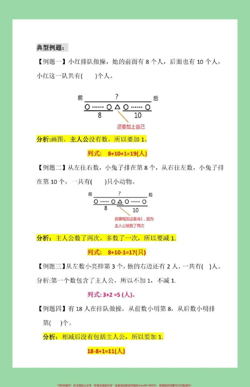 《#每天学习一点点#必考考点#一年级数学#排队#易错题家长为孩子保存练习可打印》第3页预览