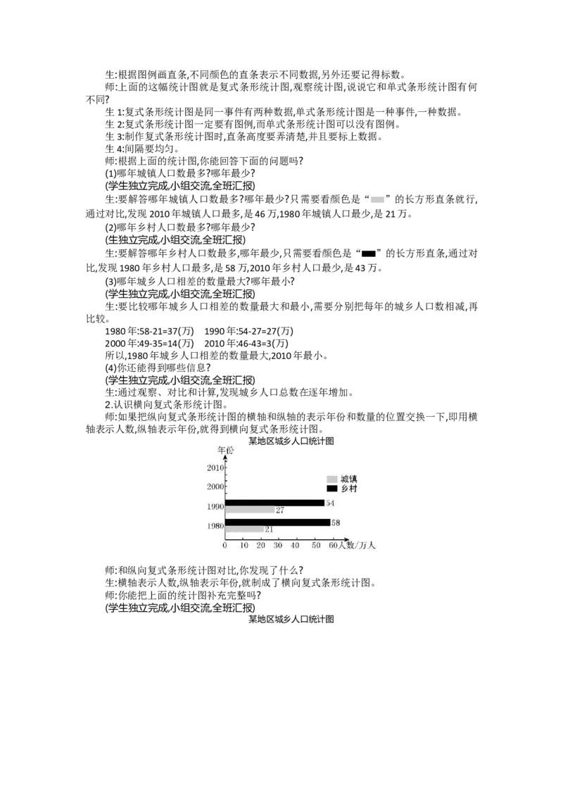 《2.复式条形统计图_26春小学语数英道科各版本《课件+教案》_26春各版本语数英《七彩课堂》教学课件+教案_数学《七彩课堂课件教案》人教26春_教案》第3页预览