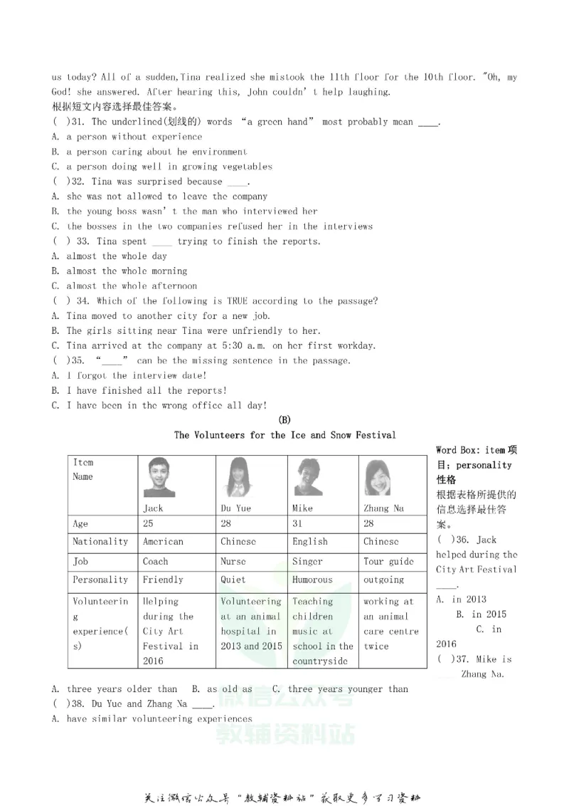《2019黑龙江省哈尔滨市中考英语真题_初高中资料库_初中资料库（转存避免链接过期失效）_初中英语》第4页预览