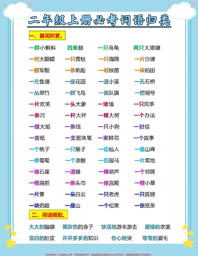 《#一升二#语文#词语积累#每天学习一点点#暑假预习》第2页预览